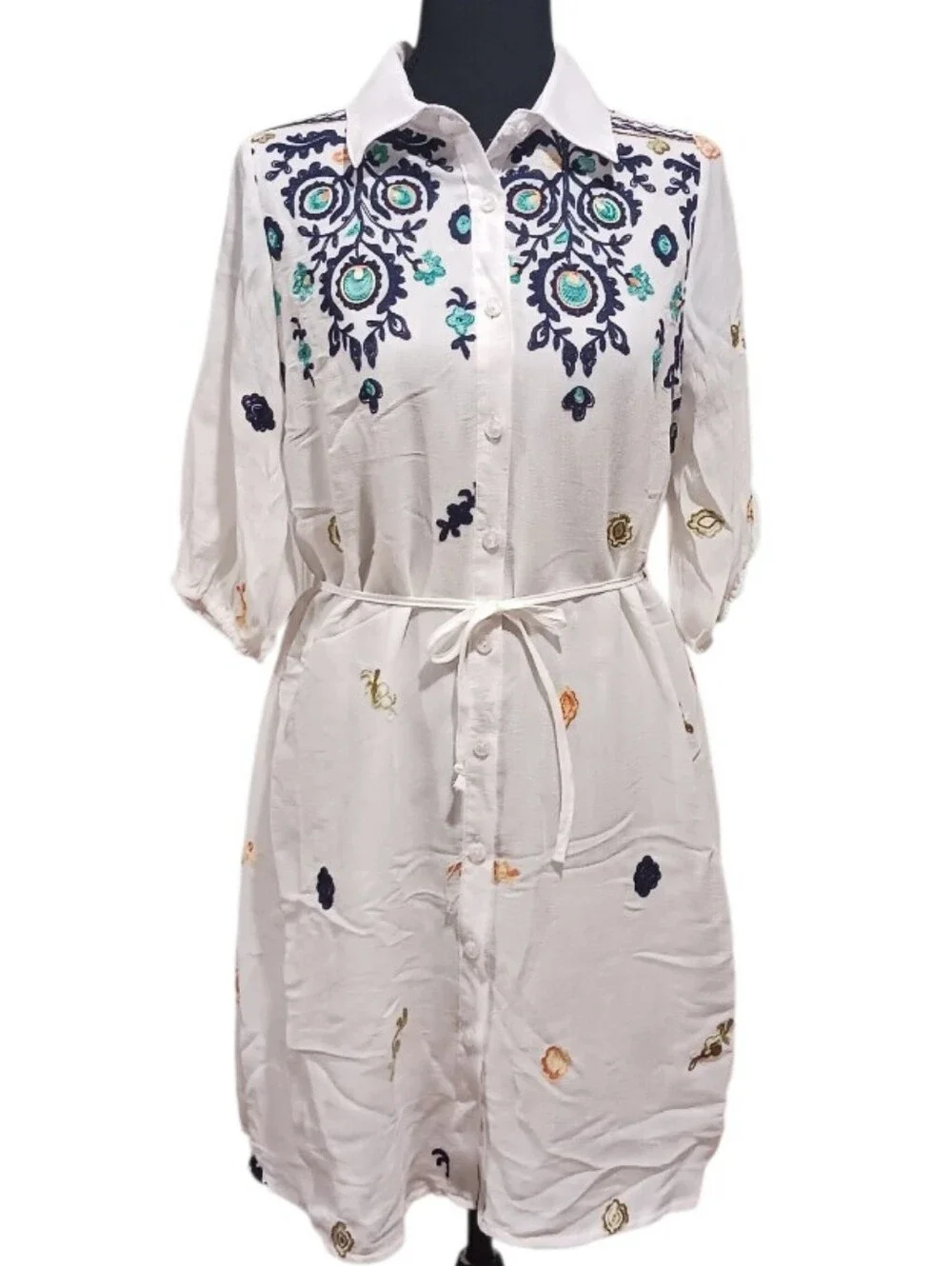 Kindred Embroidered Shirtdress Bohemian Gauzy